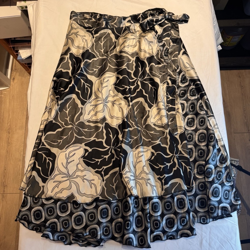 Kariza Wrap Skirt Long Reversible‎ Boho Indie Hippie Ethereal Women Size Medium